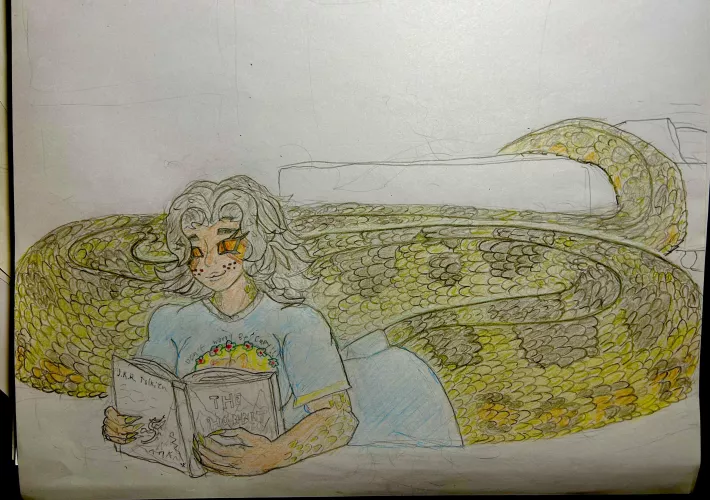 An anaconda in her dorm room