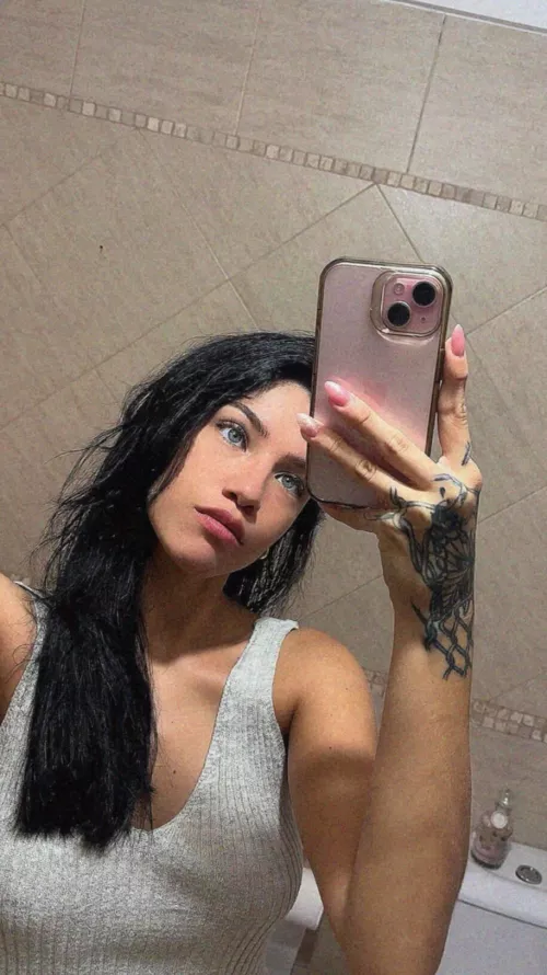 Eyes still half closed, but all the way tempting.