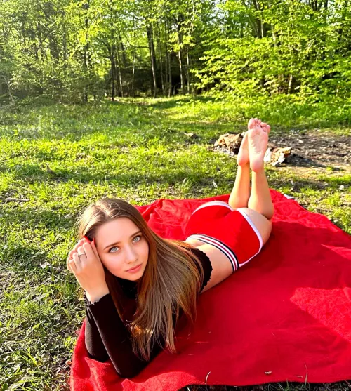 Get down on your knees and start sniff them after being bathe in the sun for hours 