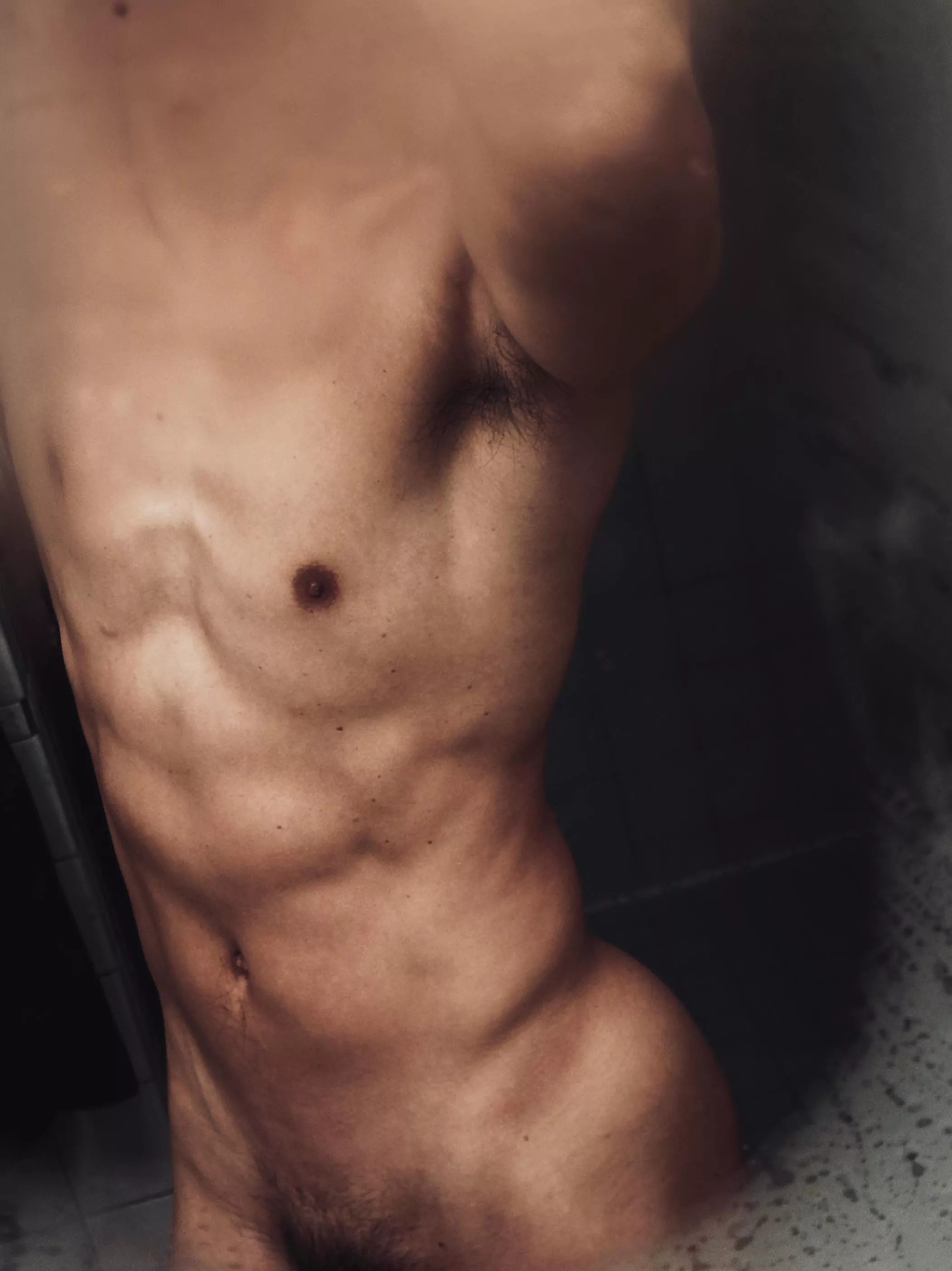 Hot shower to loosen tightness in the muscles. 