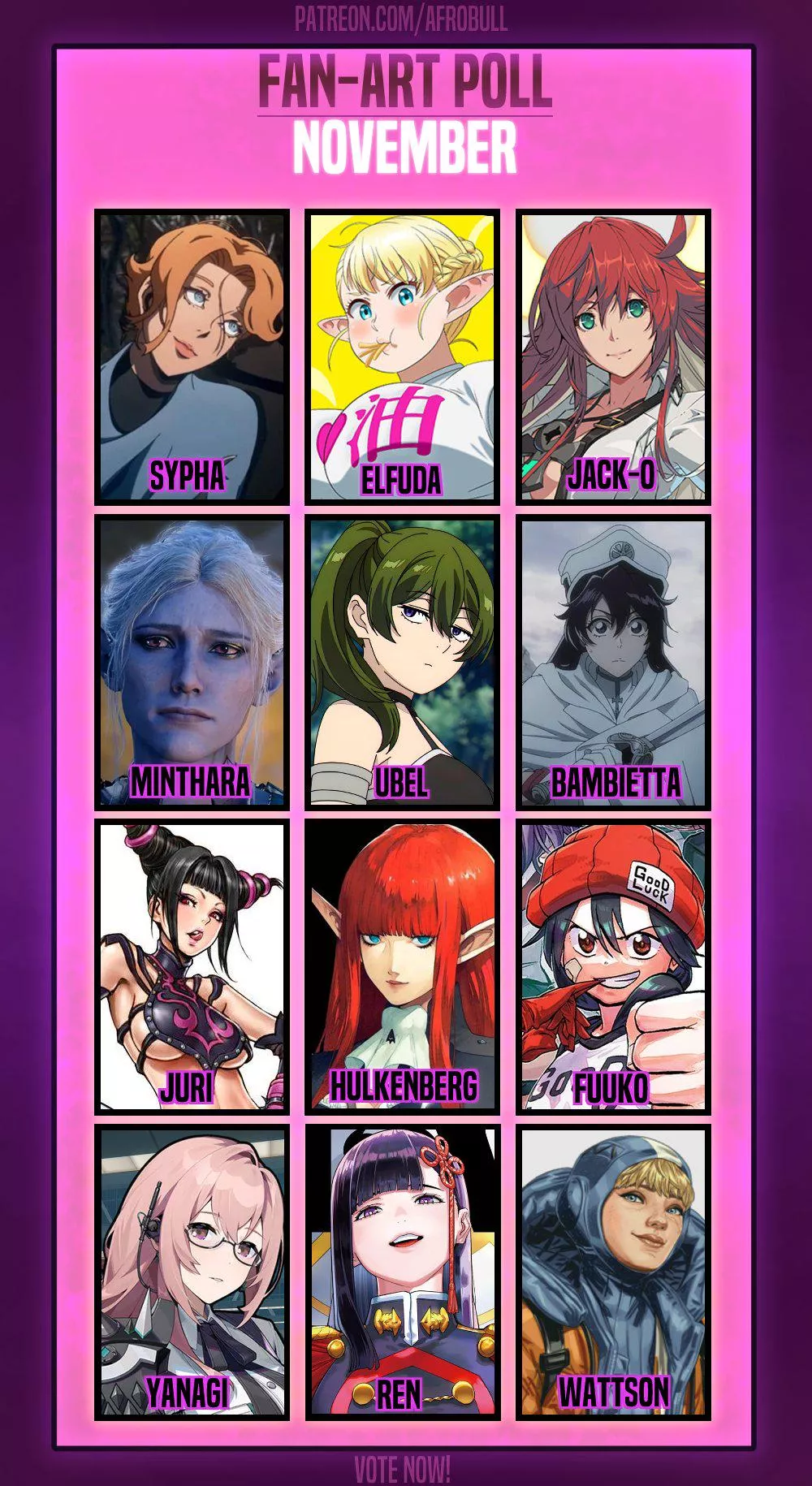 NOVEMBER 2024 POLL IS LIVE! Who's your pick? 👀