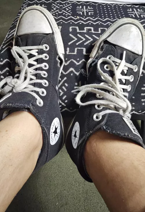 Oc I bet you wish you could see my feet when I take these wore out gym shoes off 
