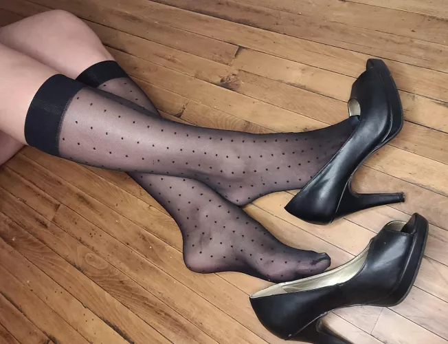 Peel these stockings off with your teeth, good boy