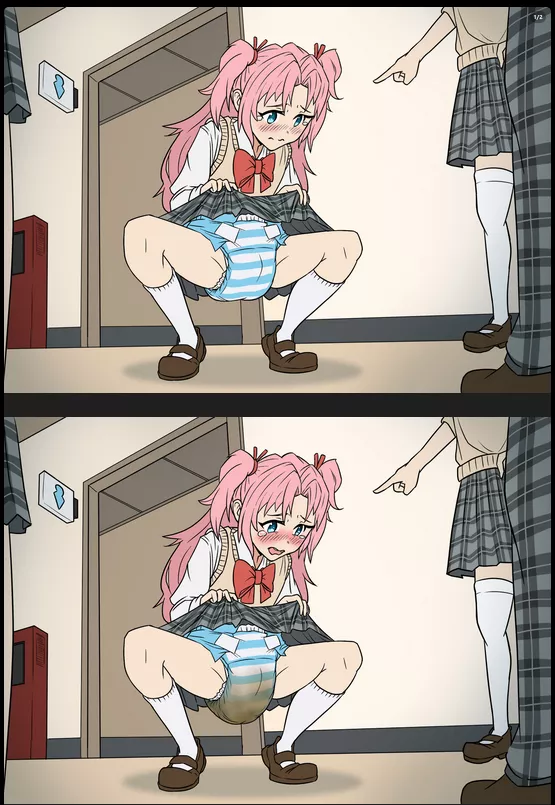 Right outside the bathroom