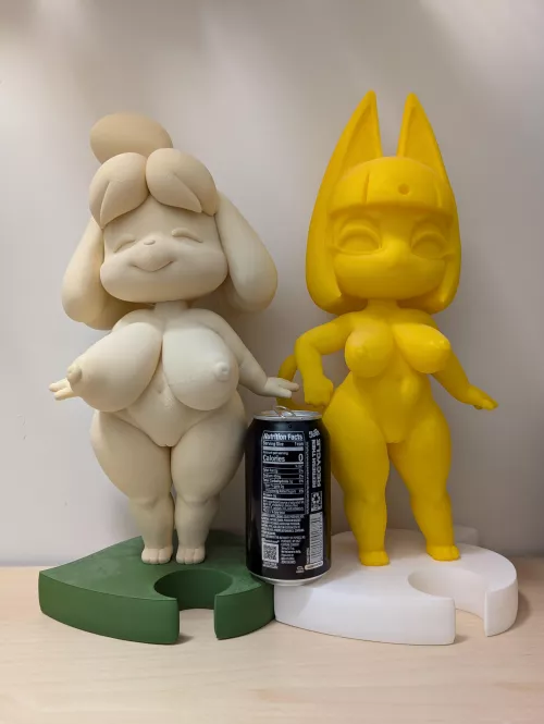 100% scale Isabelle and Ankha by GeneralButa