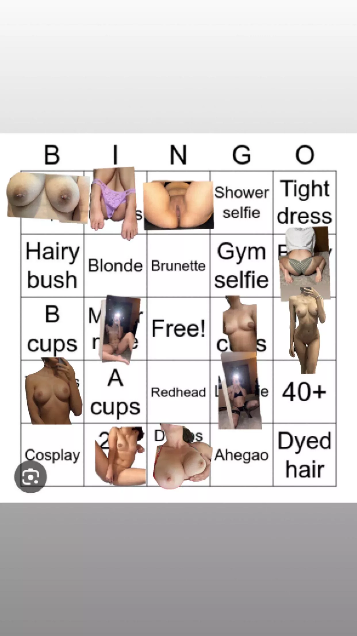 Any ladies wanna help finish a bingo card