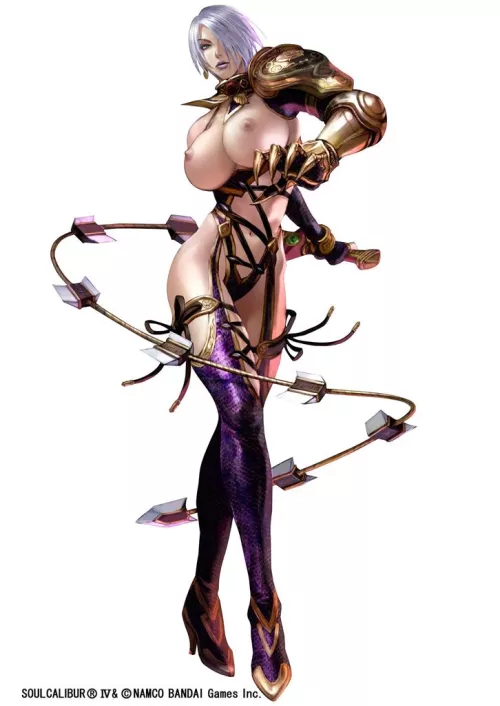 Awesome, Nude edited version, of Ivy's Soul Calibur IV official artwork, if Namco Bandai, made their own. ❤️