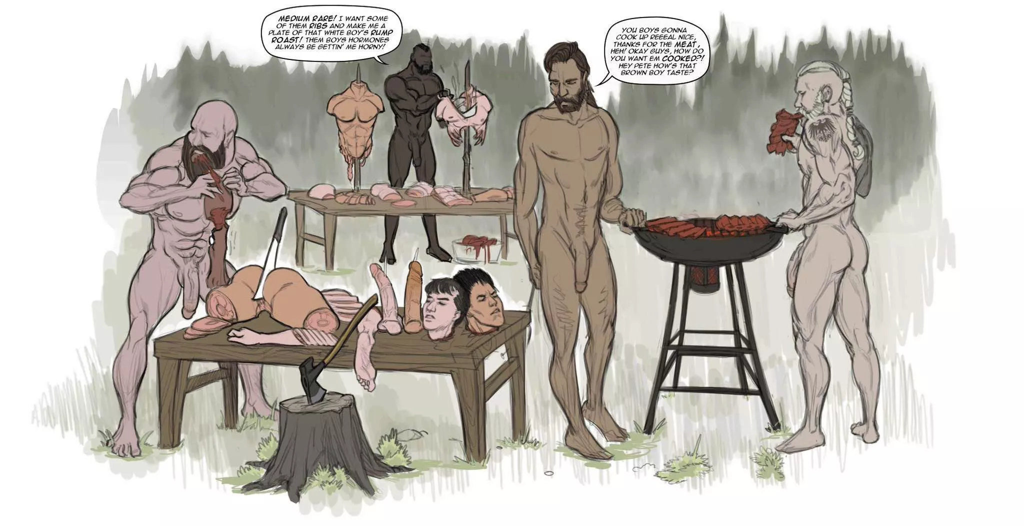 Best friends get butchered and barbecued. 