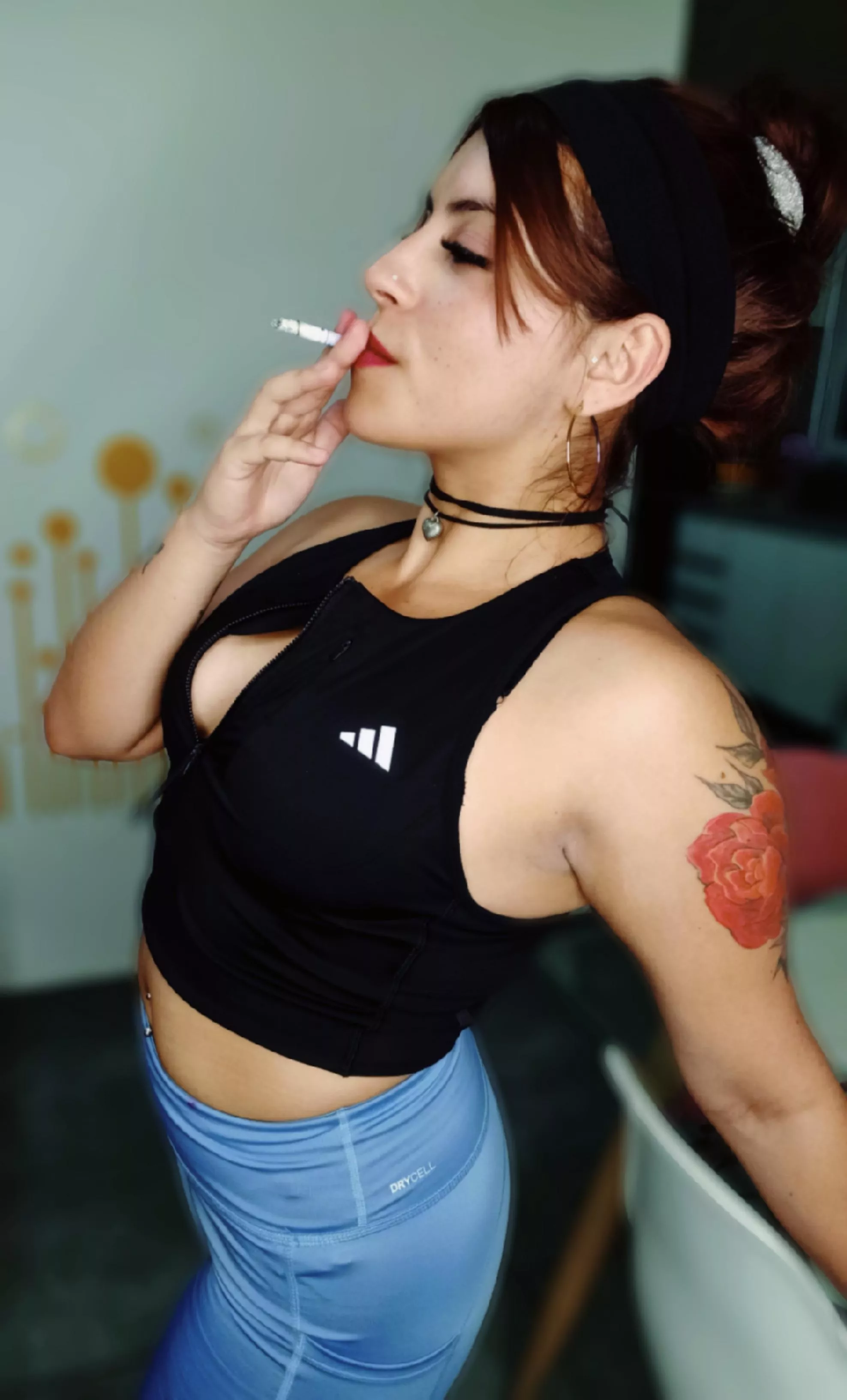 Can I smoke while I model my new gym outfit for you, daddy?
