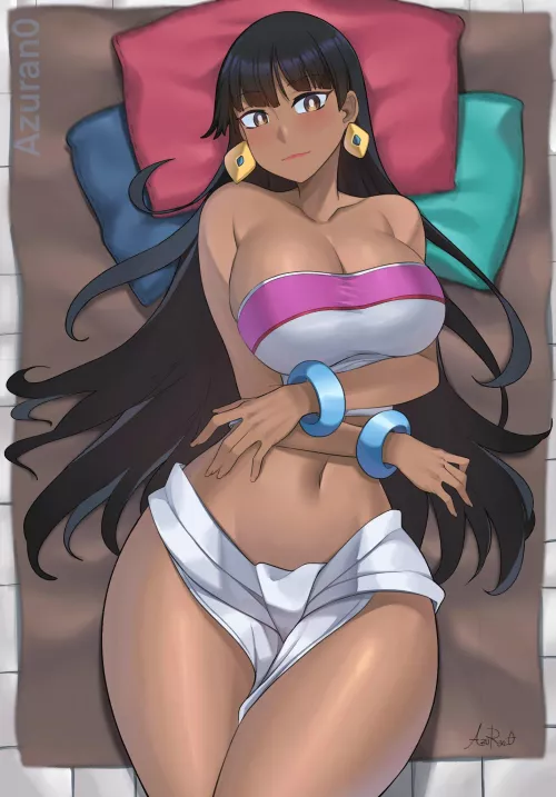 Chel lying down   (Azuran0)