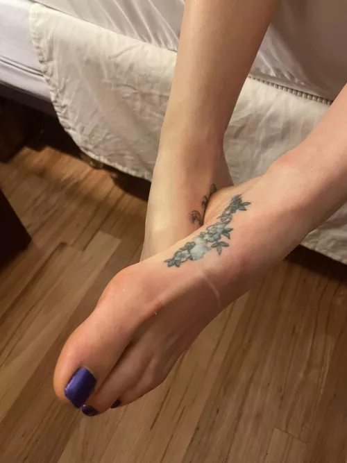 He only made a little mess today. Maybe they’re wet enough though for me to play with your cock or would you want me clean first? 🤭😘