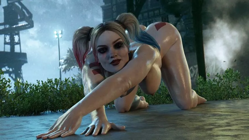 [Hobbyr34] (D.C. Injustice) Harley Quinn nude crawl