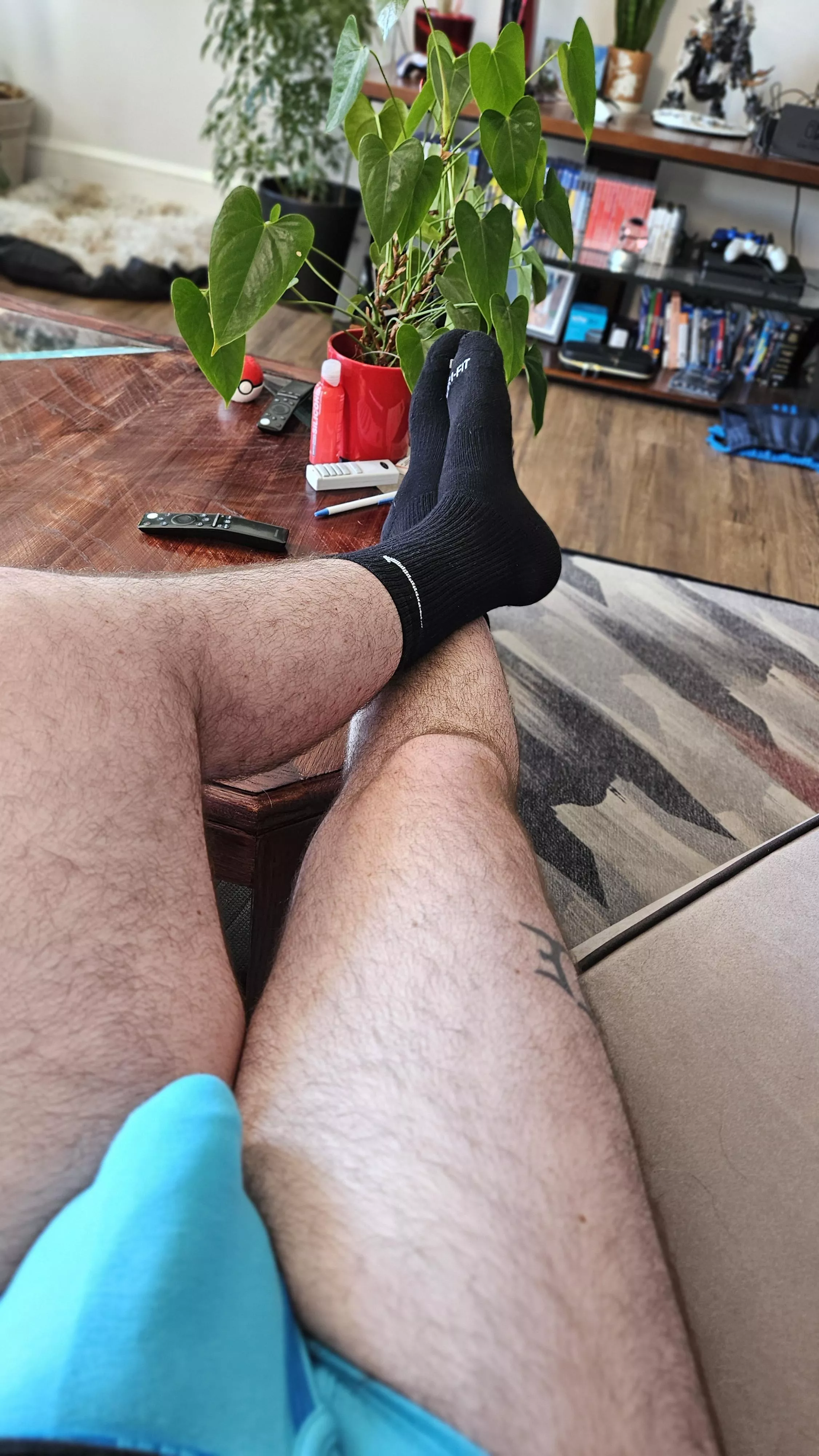 I need a bro who wants to come over and hang in socks & unds.