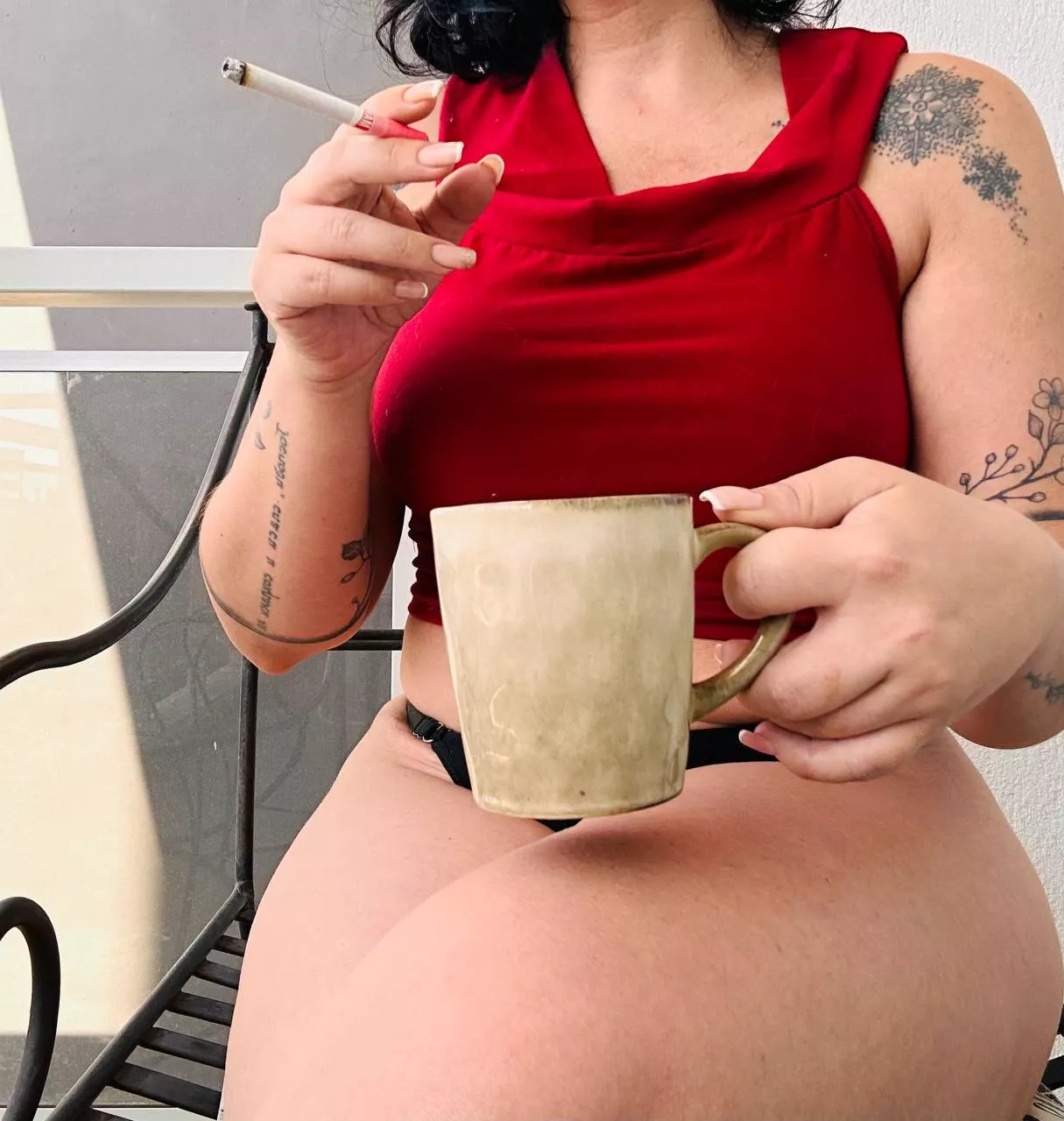 I want you to feel my incredible coffee and cigarette breath