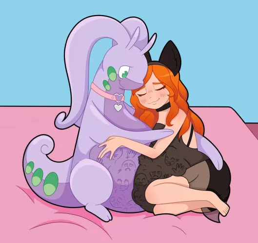 {Image} Ginger and Her Girlfriend, Goodra. - Art by squiddyneon