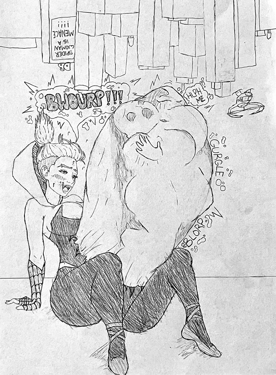 Into The Spider Gut (I redrew an old LTAF sketch)