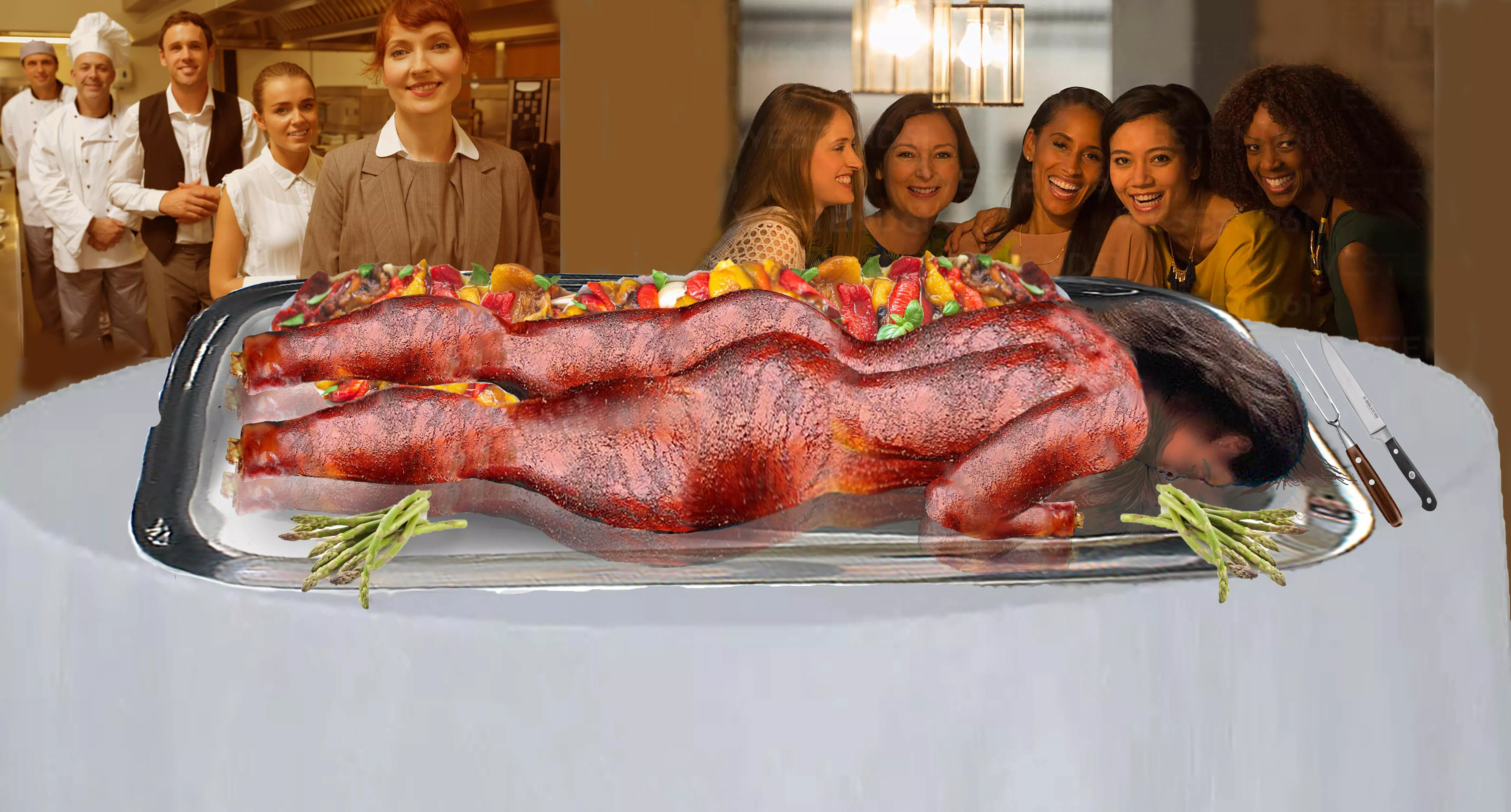 Jenni well-roasted, ready to be carved and eaten