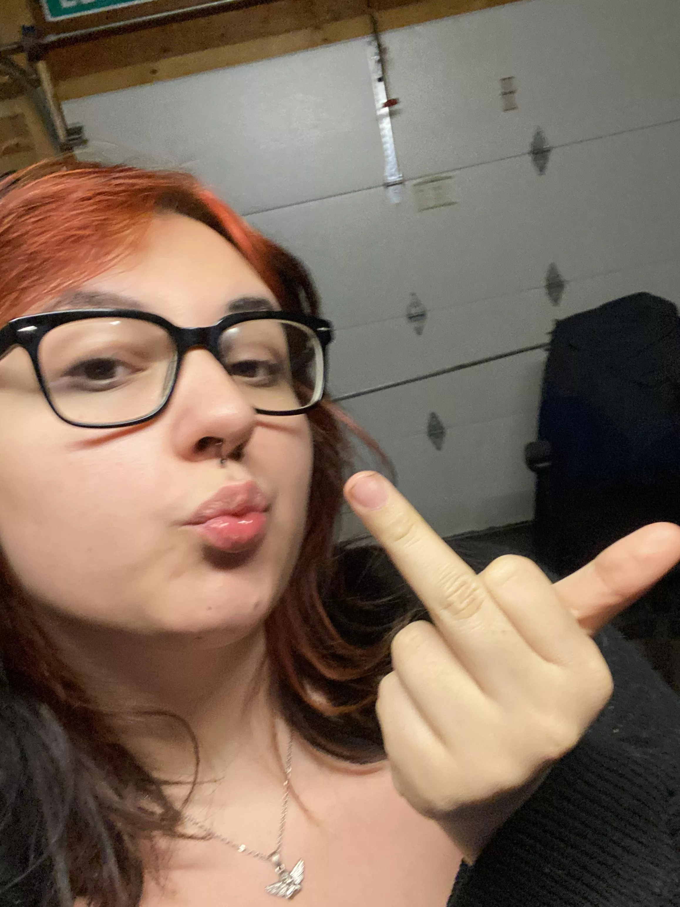 Kiss the finger, not me. 