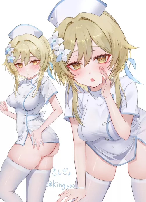 Lumine dressed as nurse 