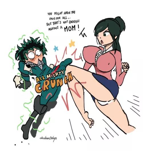 Mother vs. Son!: Izuku Midoria falls to the hands (or rather knee) of his mother!