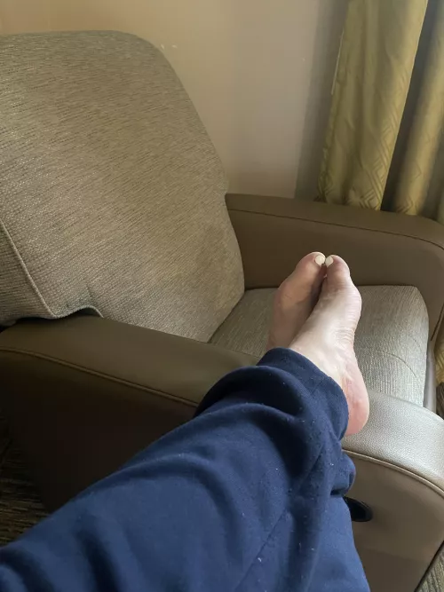 My feet, my hotel room cuck chair, your relapse. 