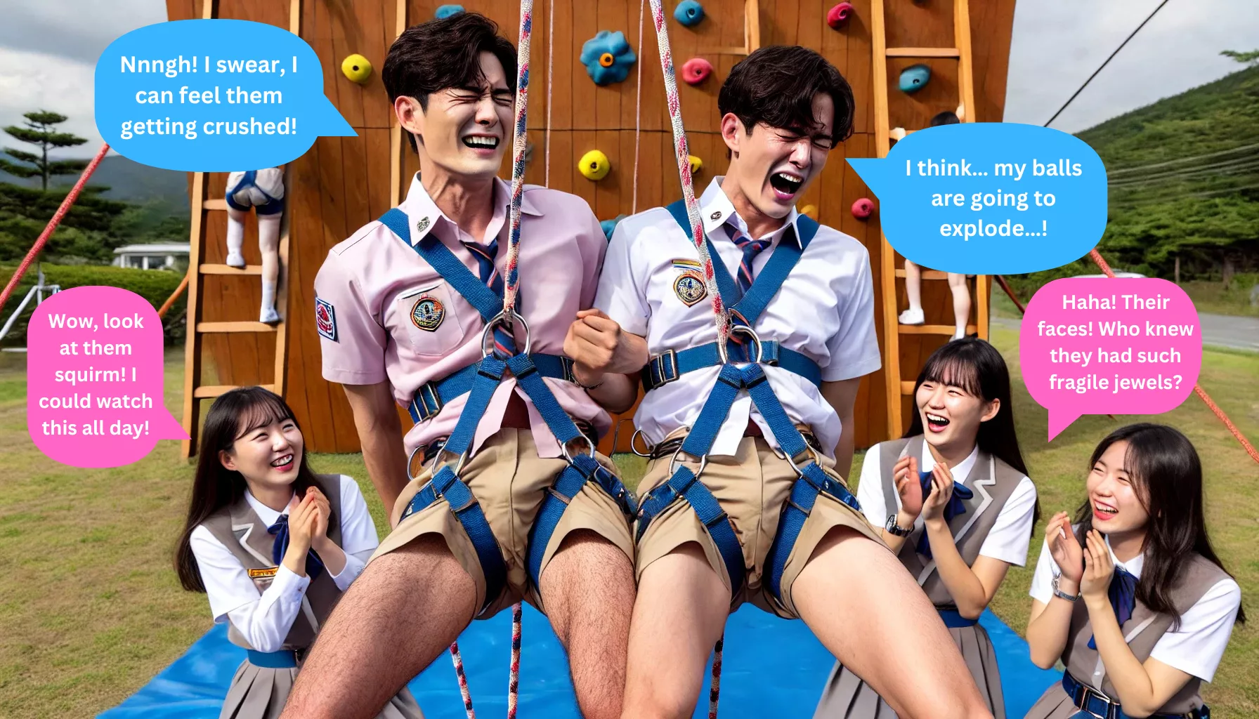 Nothing Like a Harness to Show Why Girls Have It Better