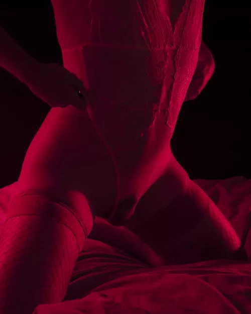 Red light and lingerie on