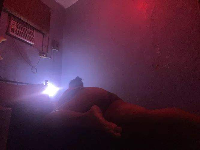 Someone slept without saying good night and now I'm bareass slumped, alone on the bed [f] 