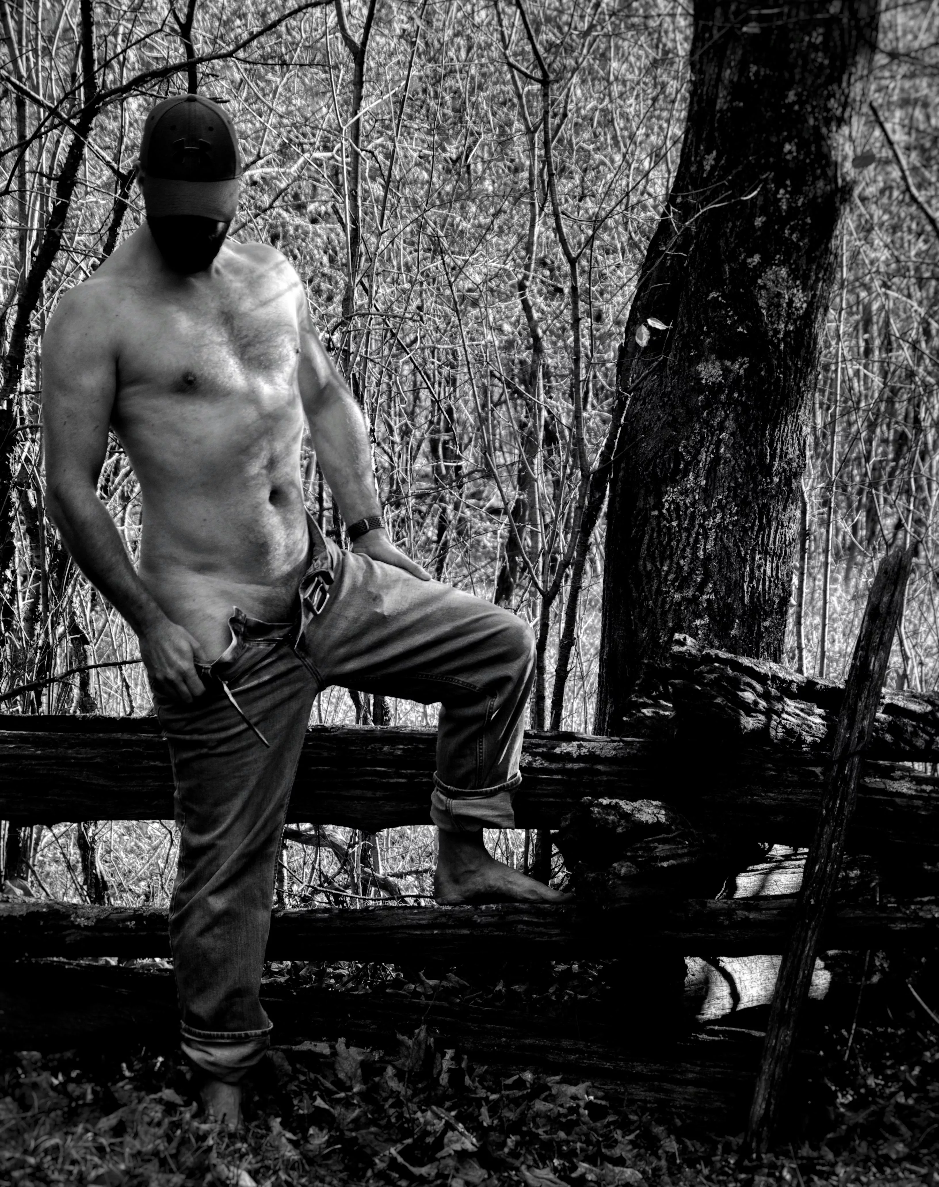 Stripping down in nature