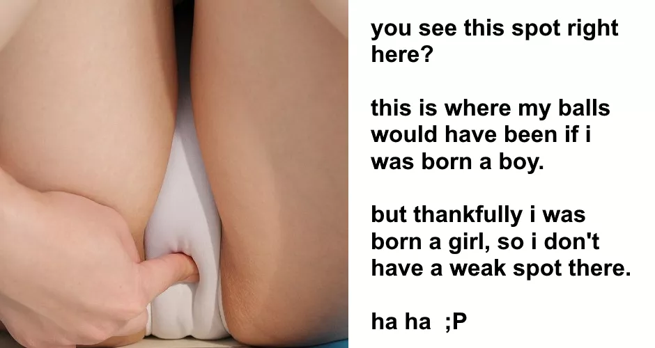 the spot where my balls would have been