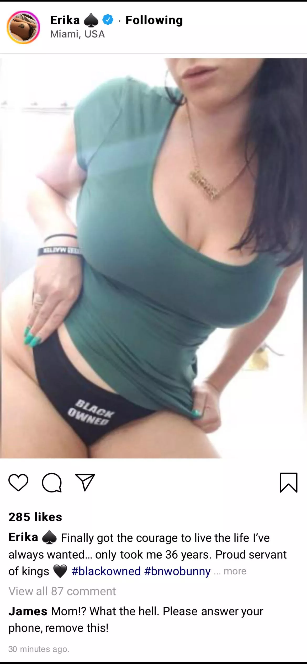 The thing that your mom regrets the most is that she married a white man and gave birth to an inferior son. Now she’s free to breed with BBC, like nature intended. 