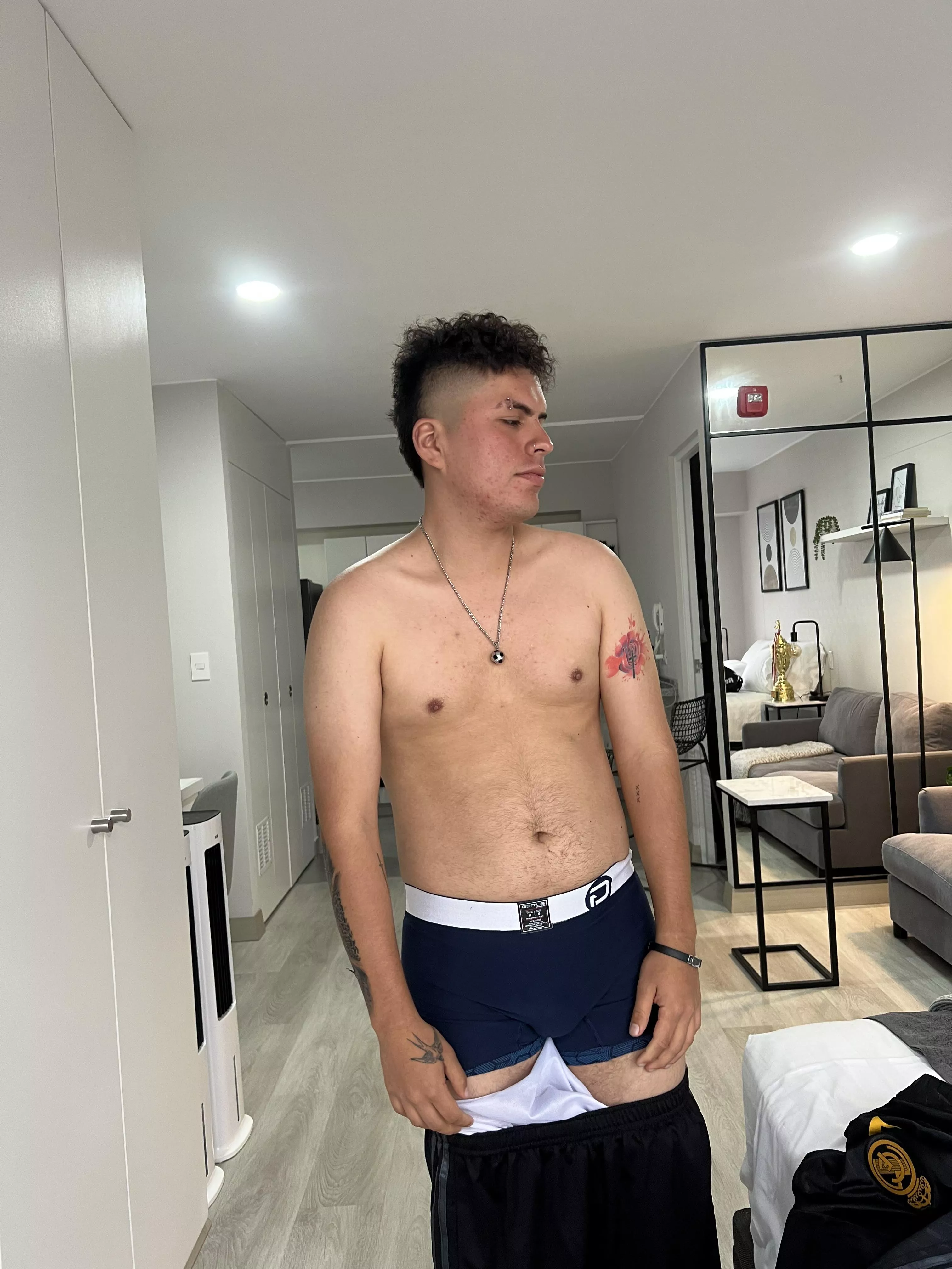 This trunks is all stickyI sweated 