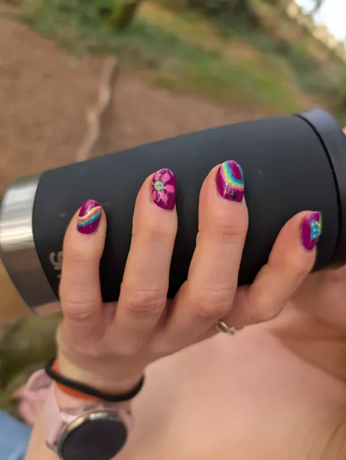 Topless in the woods... Only coffee ☕ to warm me up