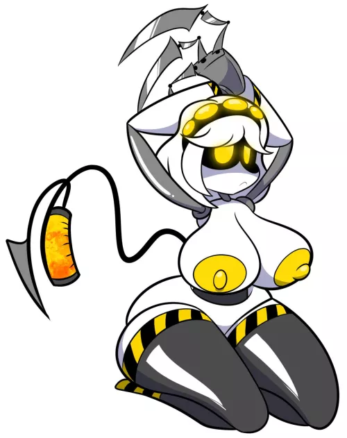 V presenting her breast  (oboithisisfunky) [Murder Drones]