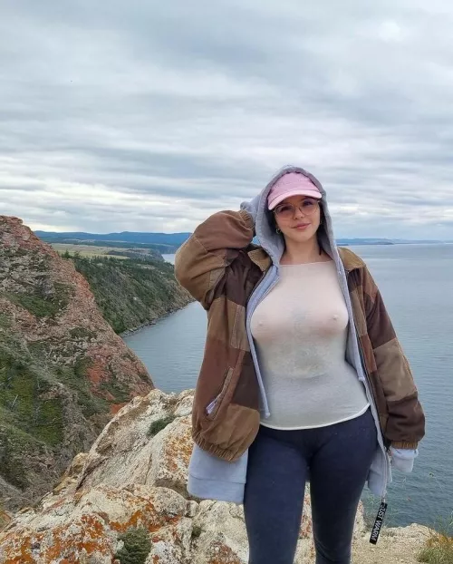 Walking braless, love the feeling of them bouncing