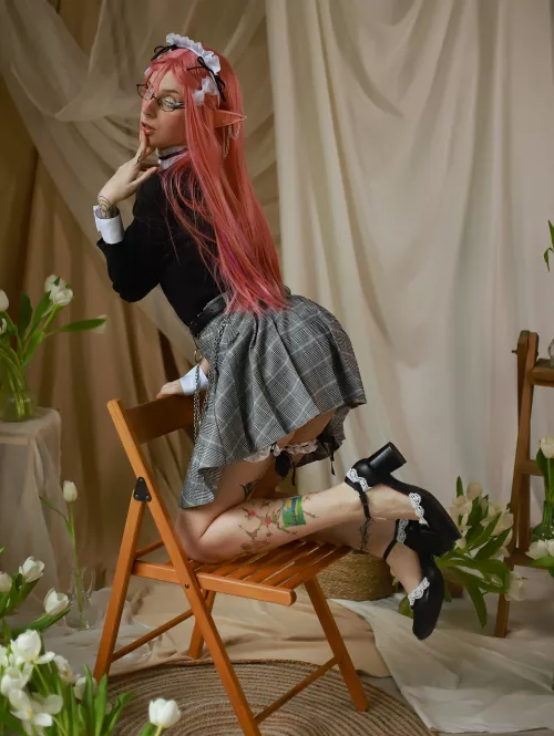 Who knows what's hiding under an elf plaid skirt