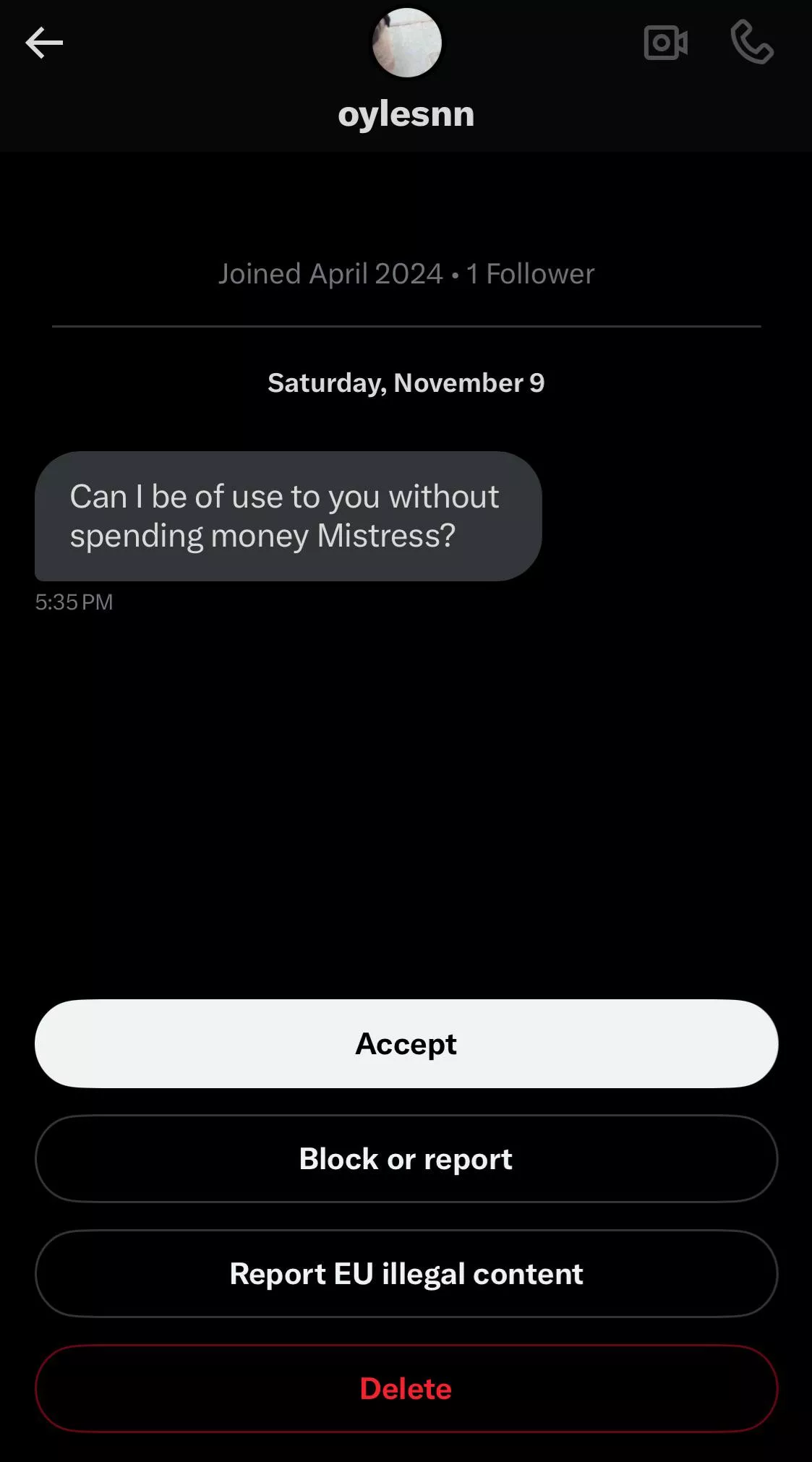 Why would I let him serve me for free wtf