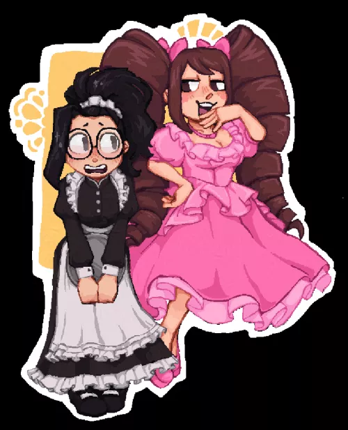 [Animate] Ojouchaco and Her Maid by Pixel-chan-doodles
