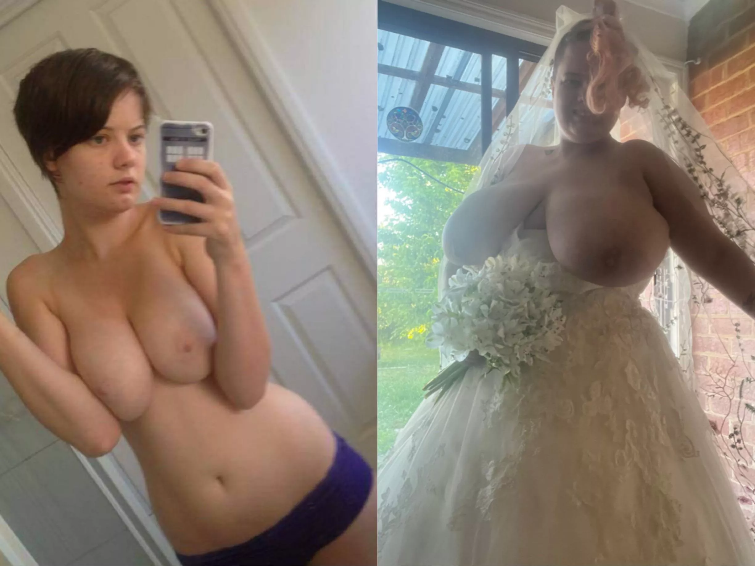 Do you like 18 yr old me or almost 30 yr bride me better? 