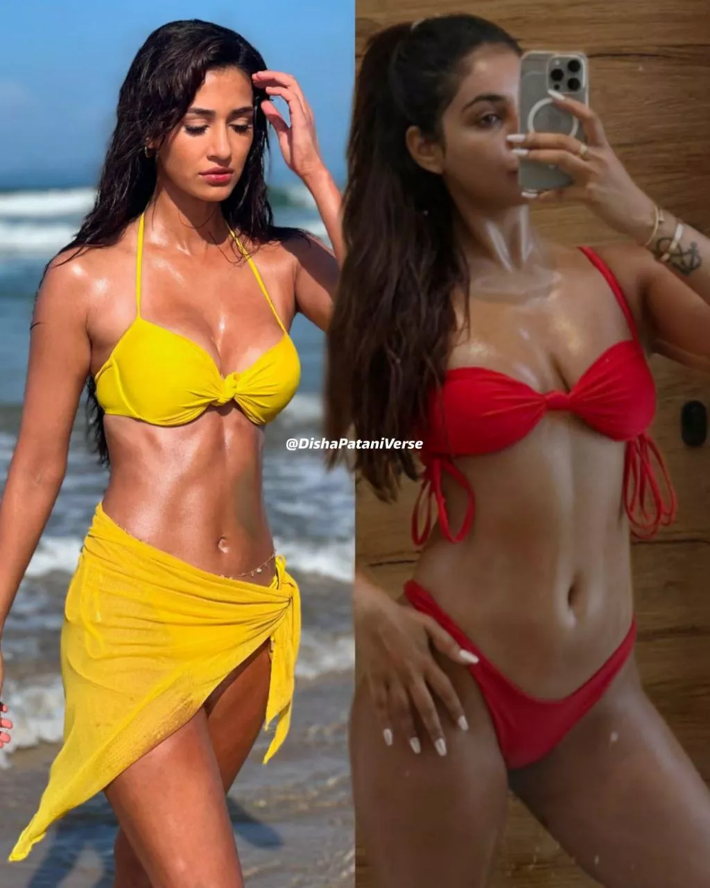 Does young Radhika come near Disha for bikini looks?