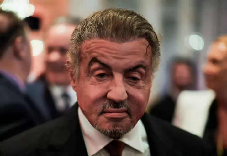 I can't even tell where he's looking...