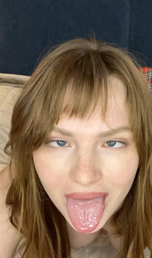 I take a quick selfie before I take it in my mouth