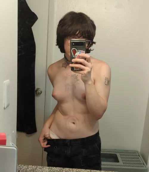 the writing on my tummy is almost gone!