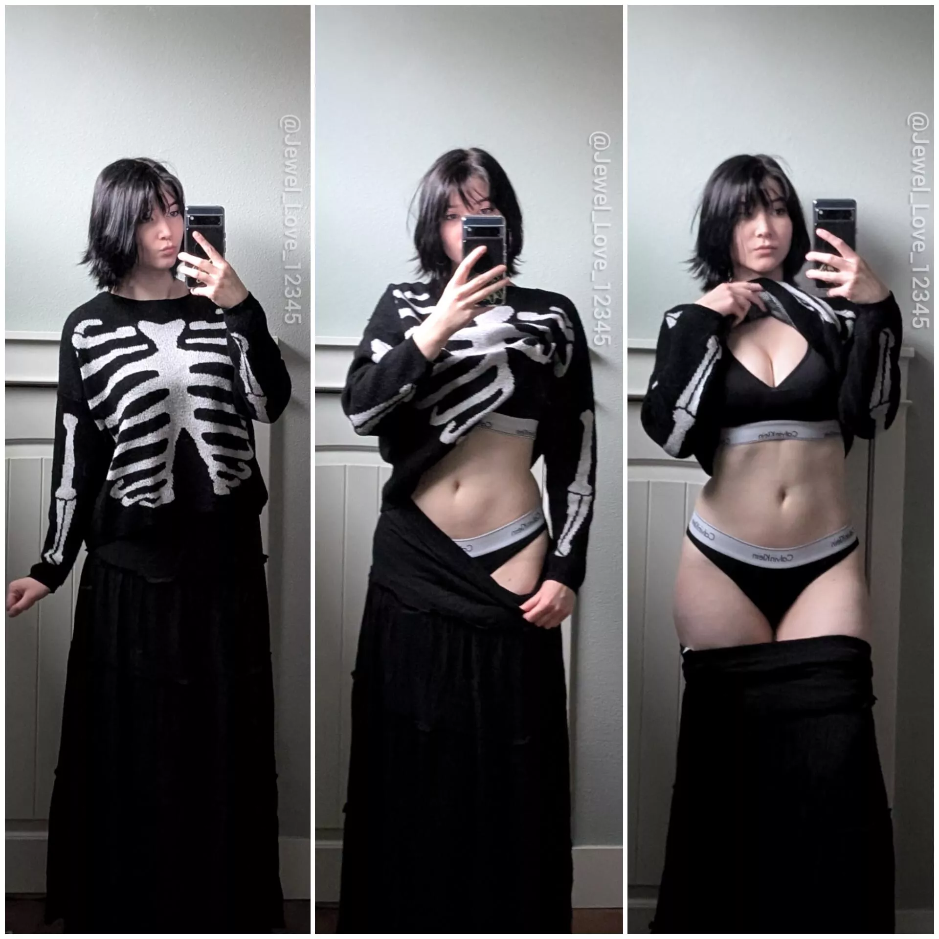 Thought this outfit was cute with the matching Calvin Klein set underneath