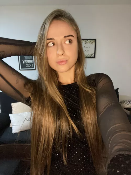 Wearing an elegant dress 💦🥰