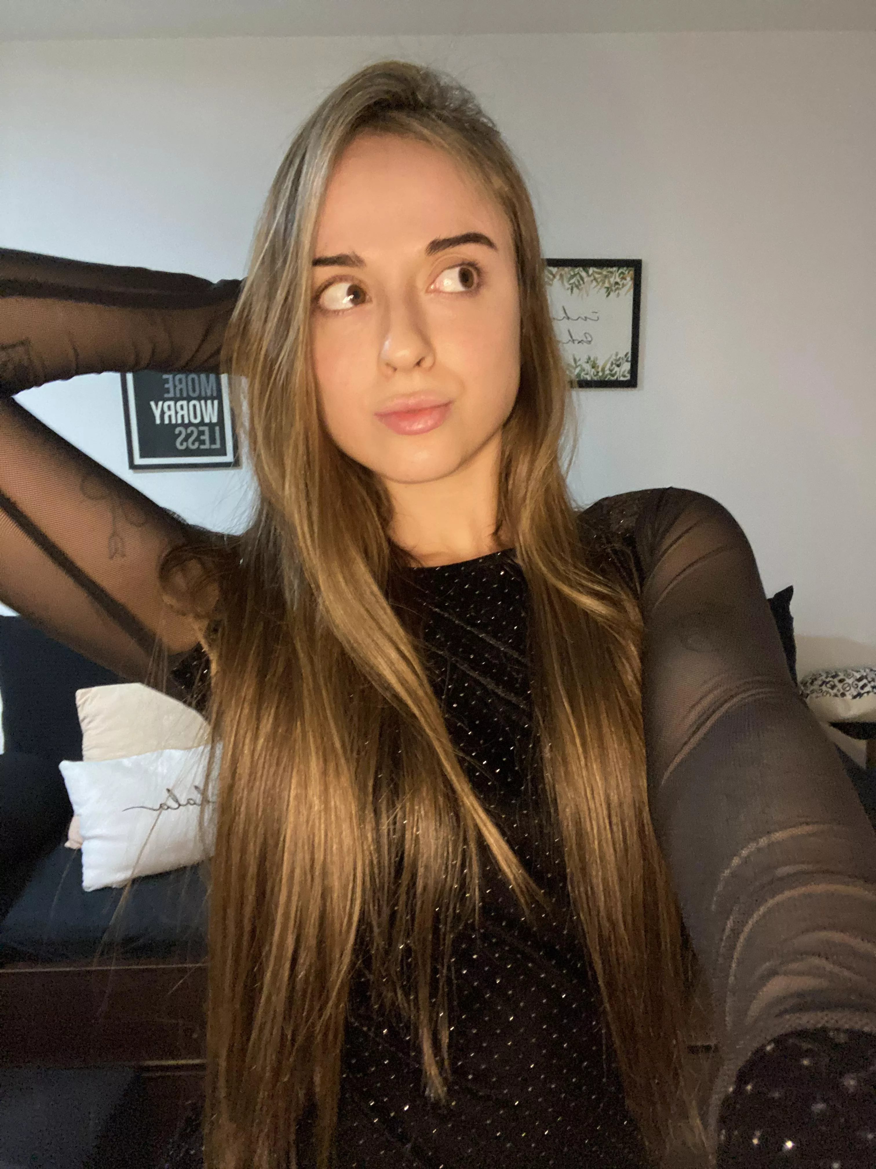 Wearing an elegant dress 💦🥰