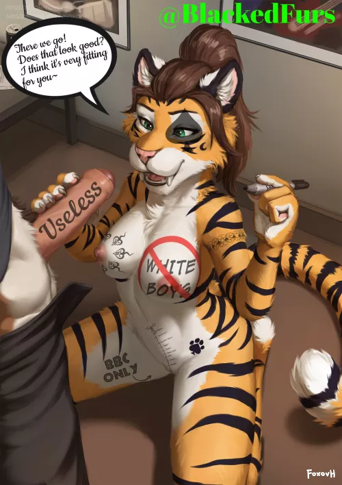 After the new laws were instated every white penis now has to have a BNWO tattoo on it. You couldn't decide which one so you let her decide~