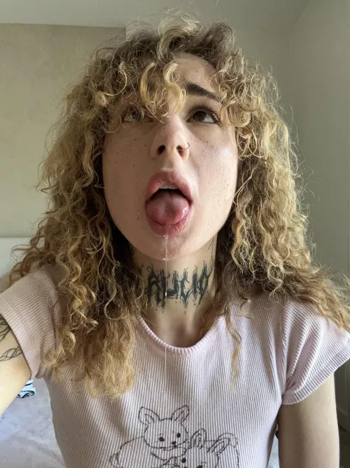 Ahegao's slut with saliva for you