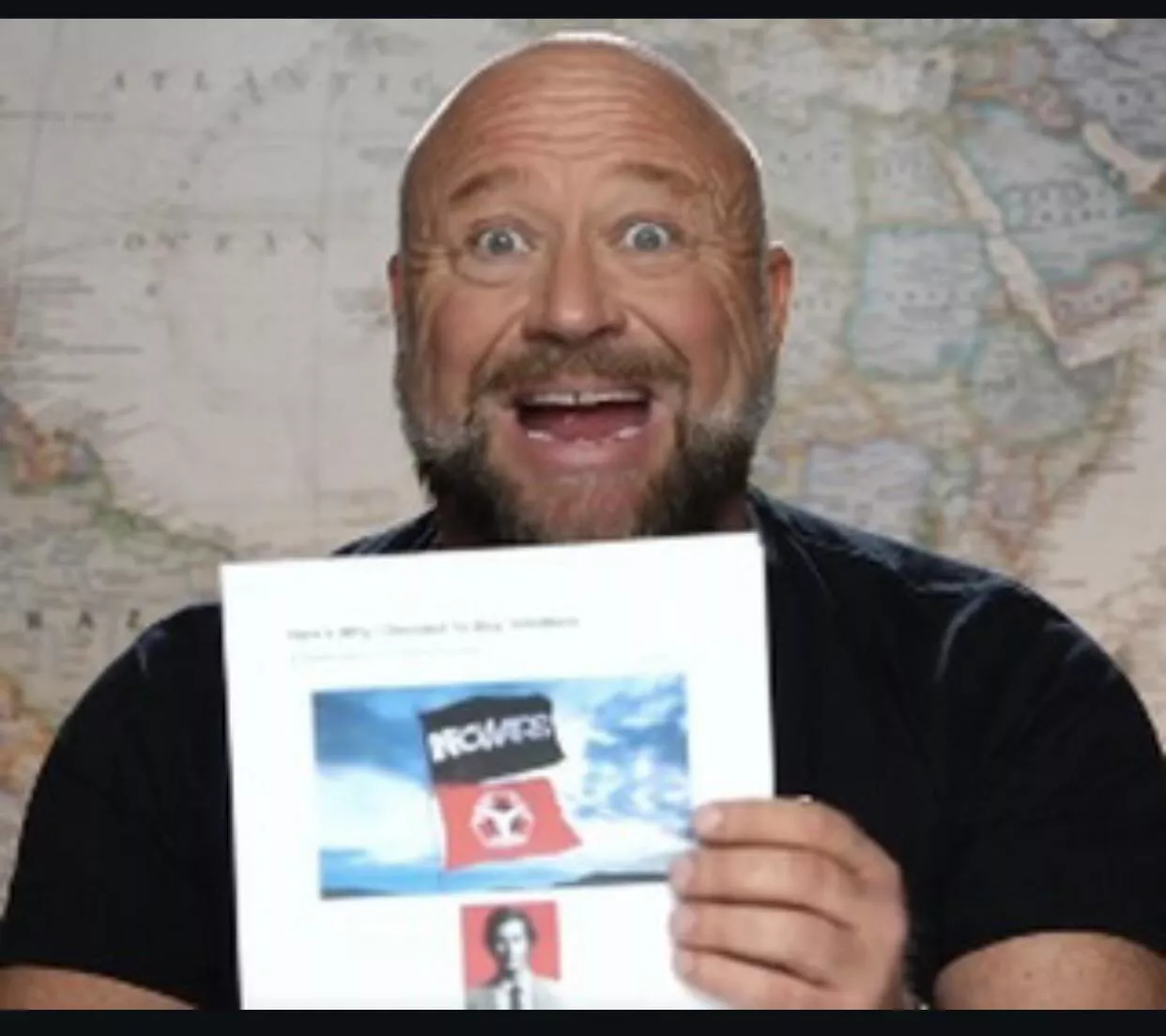 Alex jones (nice guy) is basically Tom Seger to me now (bad guy)