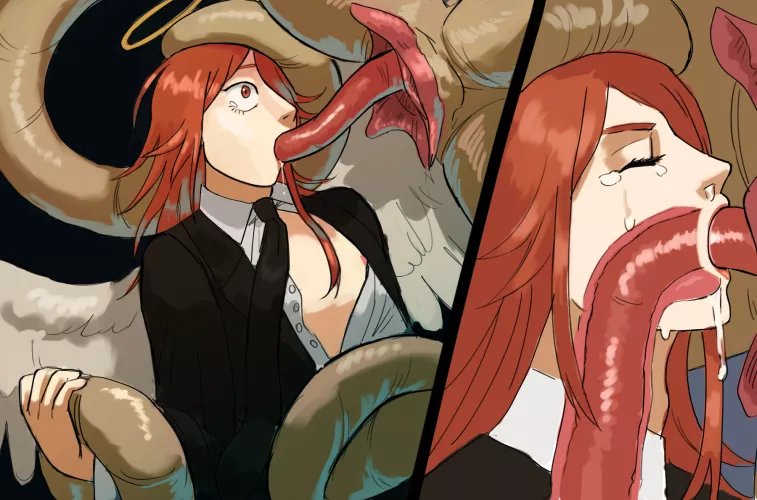 angel devil giant facehugger throatfuck request 